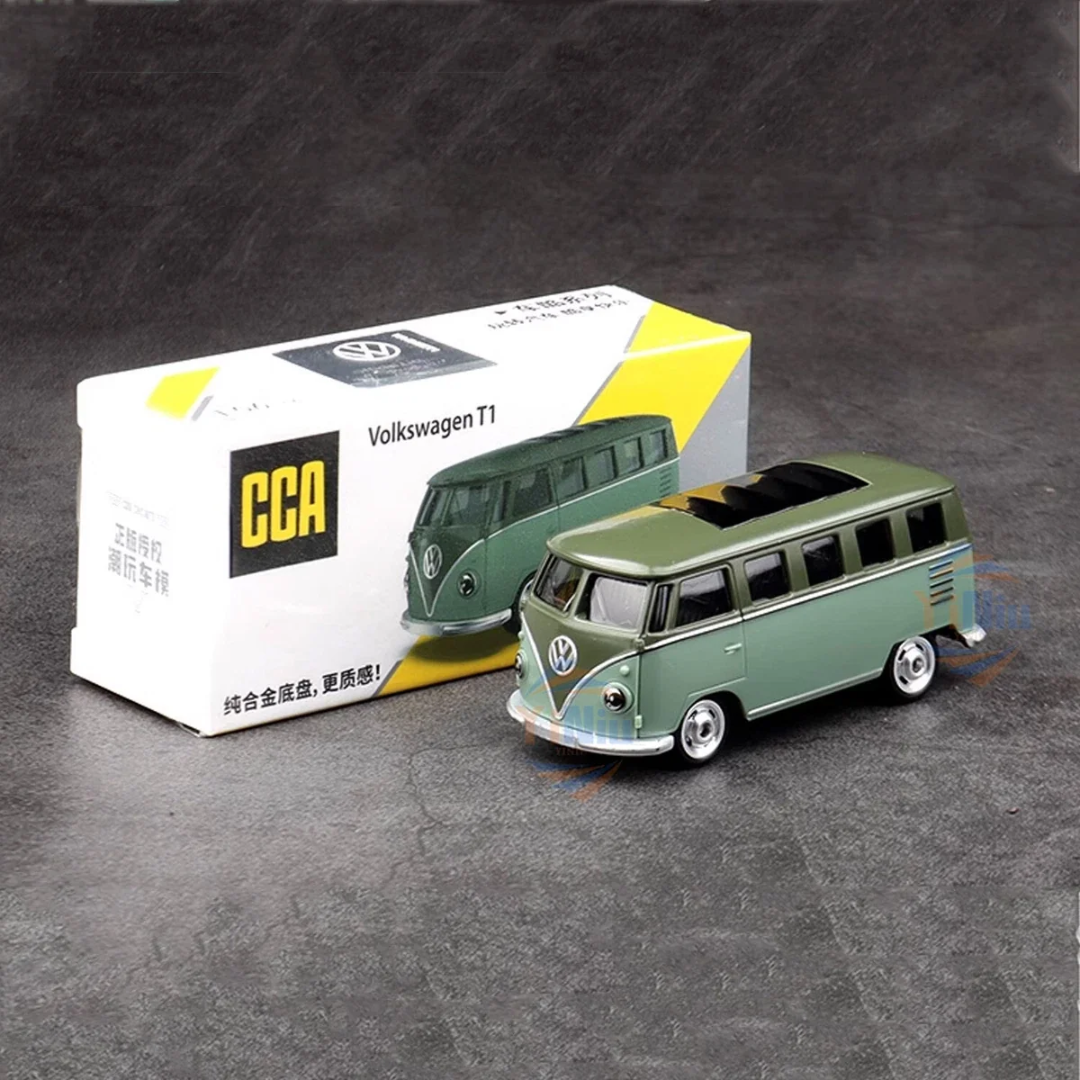 CCA Volkswagen T1 1:64 Scale Green Die-Cast Model Van | Vintage Volkswagen Bus Collectible