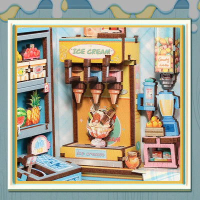 CUTEBEE DIY Book Nook Kit - Bella's Ice Cream