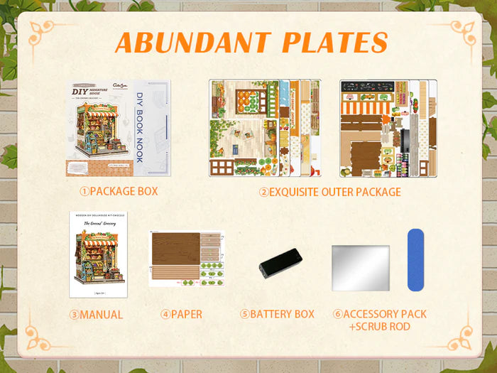 CUTEBEE DIY Book Nook Kit - The Greens' Grocery