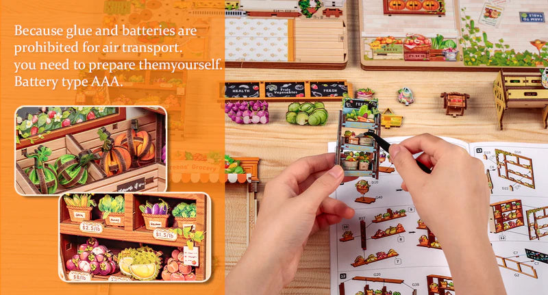 CUTEBEE DIY Book Nook Kit - The Greens' Grocery