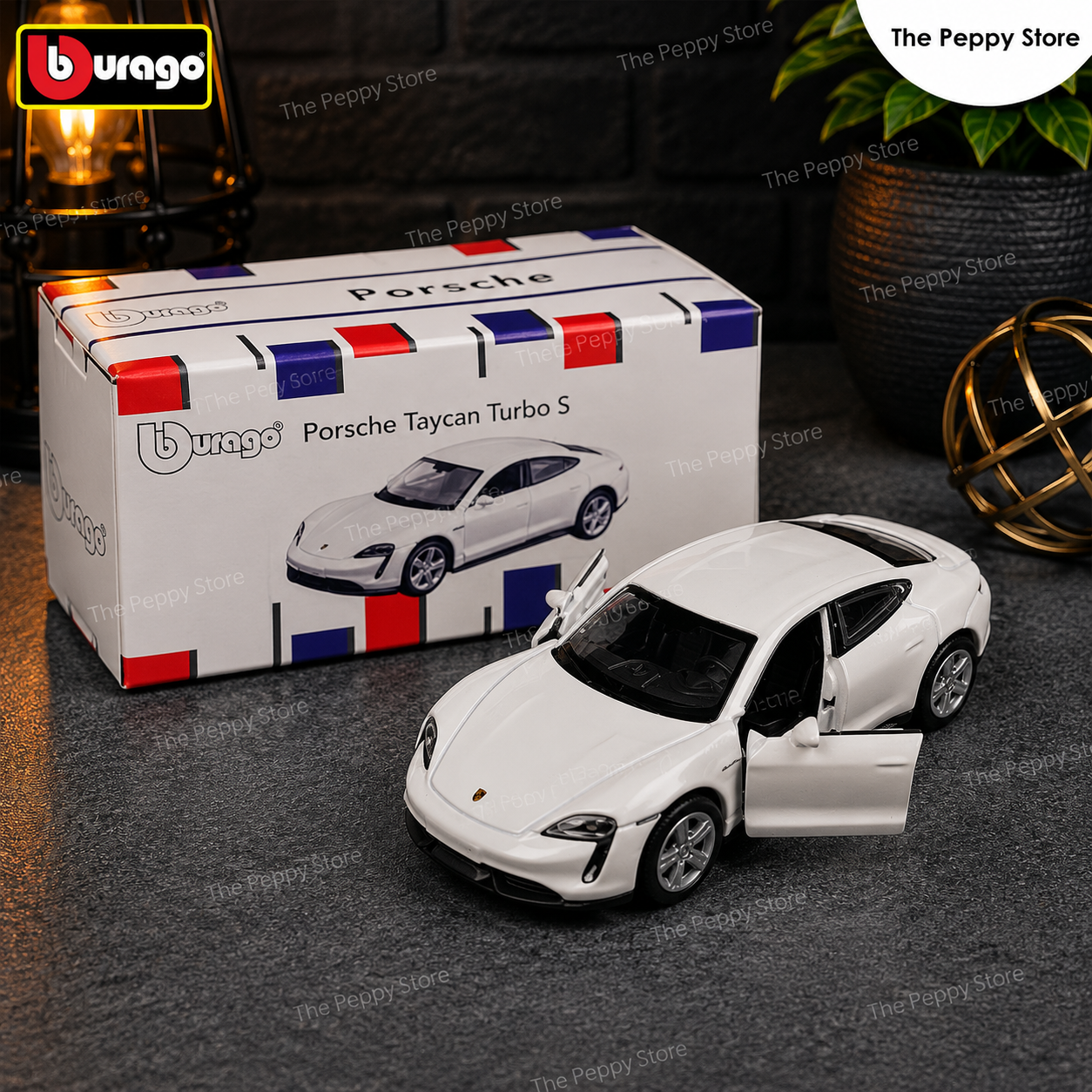 Bburago Porsche Taycan Turbo s Scale 1:64