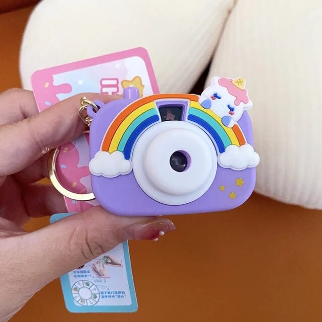 Quirky 3D Camera Projector Keychain with Bagcharm (Select From DropDown Menu)