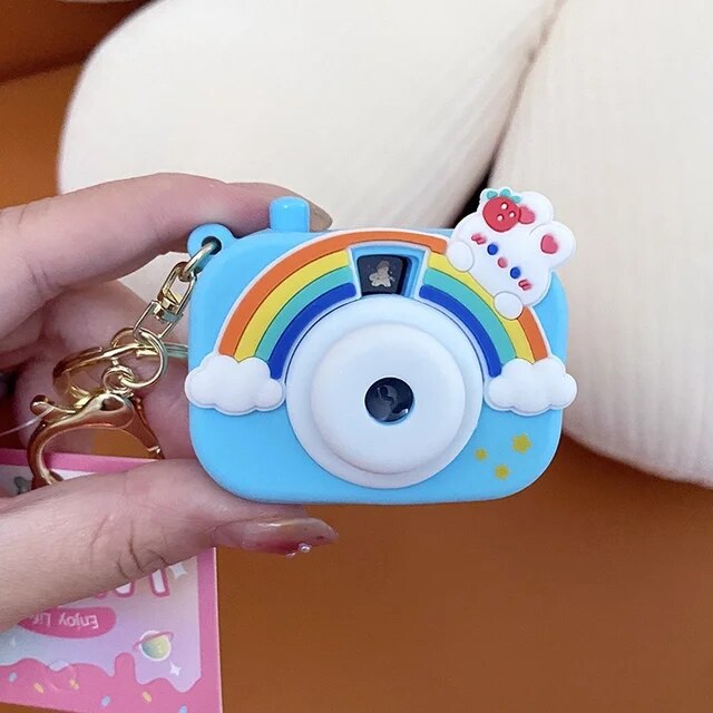 Quirky 3D Camera Projector Keychain with Bagcharm (Select From DropDown Menu)