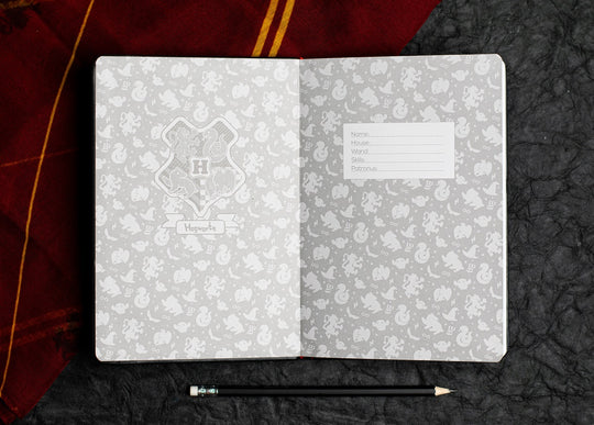 Harry Potter Official Black PU Leather Notebook / Diary