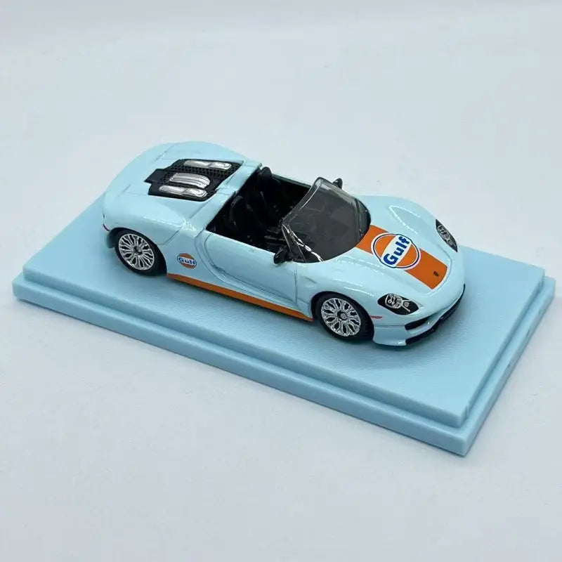 Scale 1 :61 CCA Gulf Porsche 918 Spyder Scale Model Car With Acrylic Case