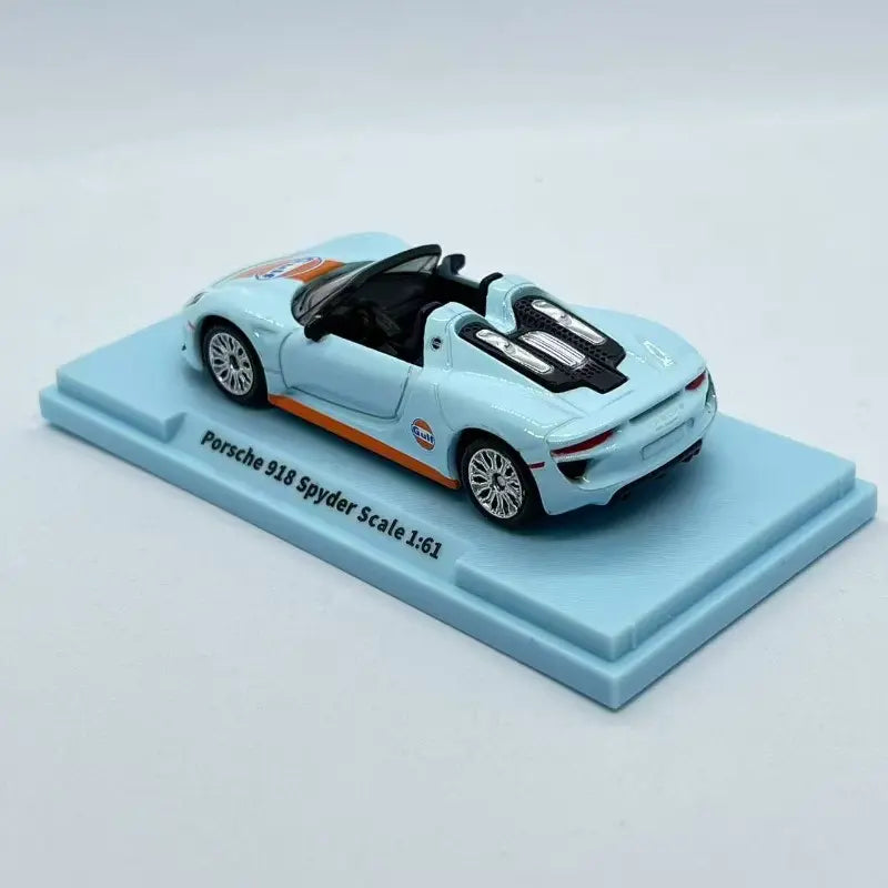 Scale 1 :61 CCA Gulf Porsche 918 Spyder Scale Model Car With Acrylic Case