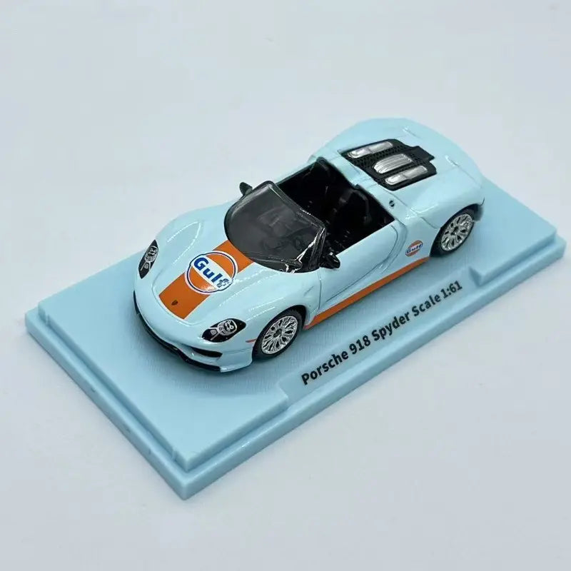 Scale 1 :61 CCA Gulf Porsche 918 Spyder Scale Model Car With Acrylic Case