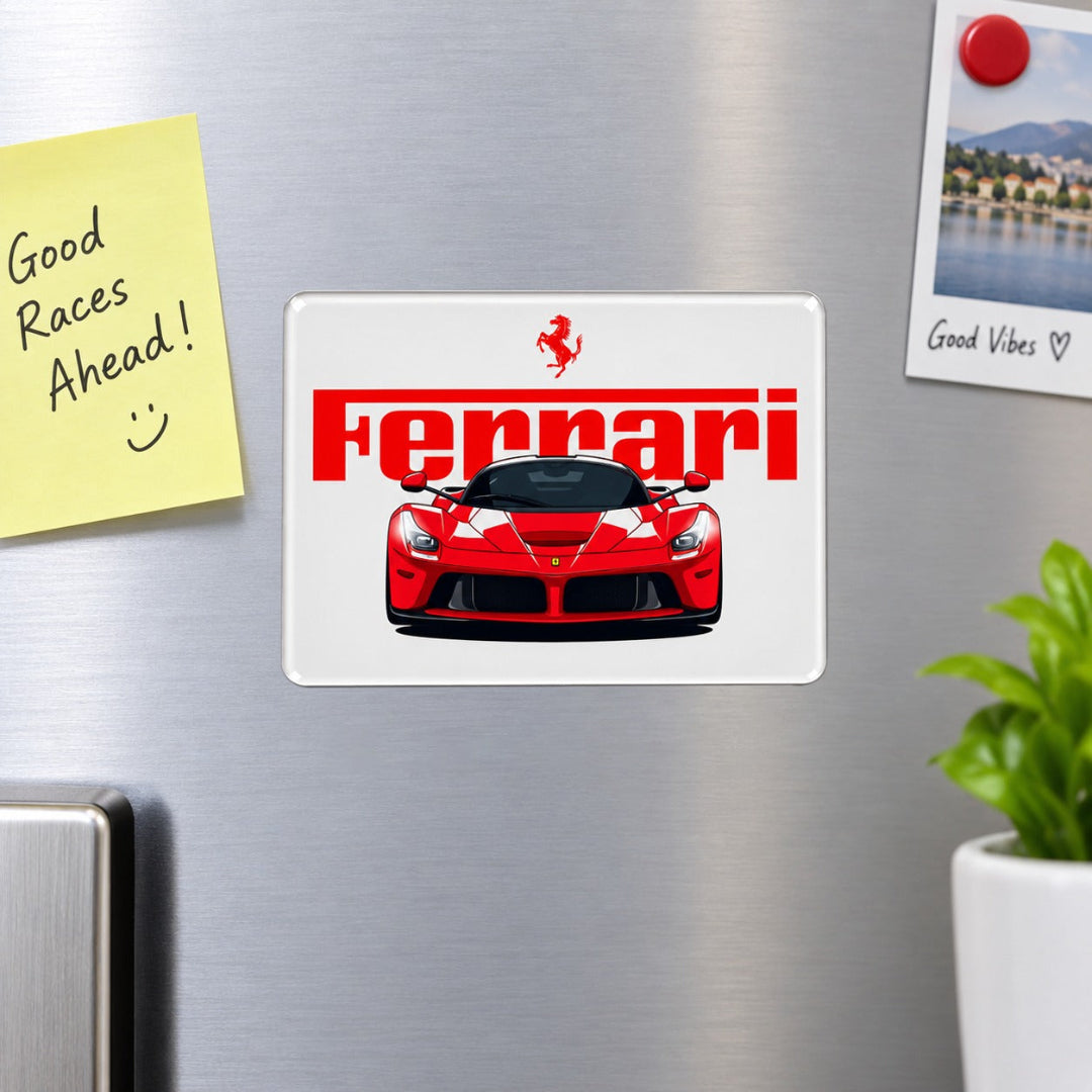Ferrari Red Sports Fridge Car Magnet – 9.4 × 7.2 cm