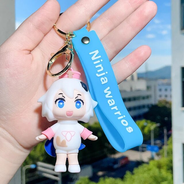 3D Silicon Keychain With BagCharm and Strap (Select From Drop Down Menu)