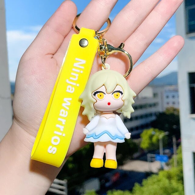 3D Silicon Keychain With BagCharm and Strap (Select From Drop Down Menu)