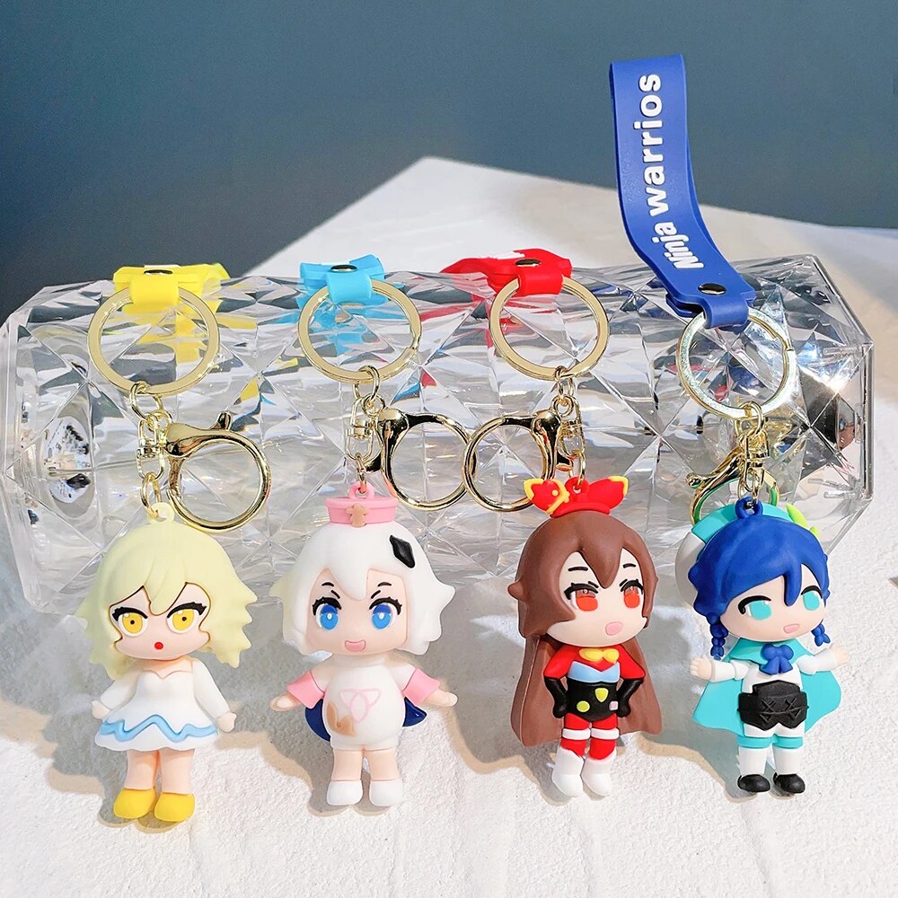 3D Silicon Keychain With BagCharm and Strap (Select From Drop Down Menu)