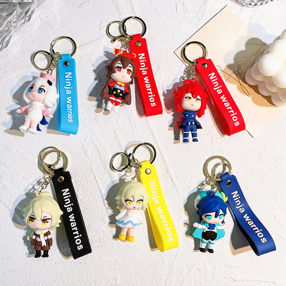 3D Silicon Keychain With BagCharm and Strap (Select From Drop Down Menu)