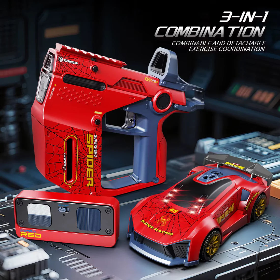 Laser 3-in-1 Infrared Gun 2.4 GHz R/C Alloy Model Car  (Choose From Drop Down Menu)
