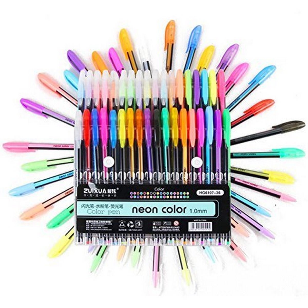 Zuixua Neon Colour Pens 36 Pc Set