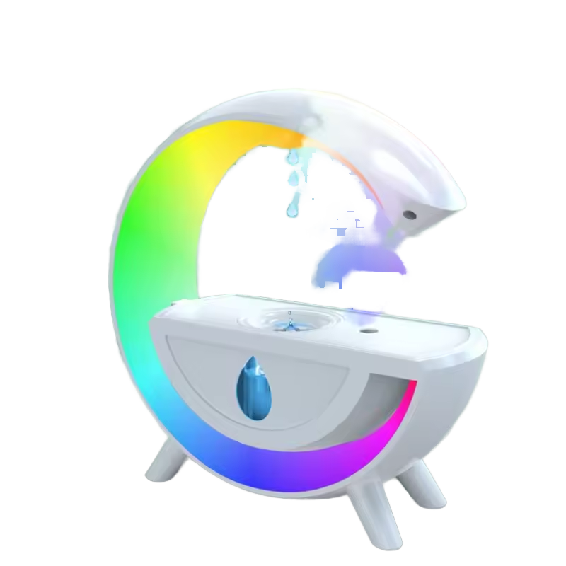Portable USB Air Anti Gravity Water Drop Humidifier Light LED Night Lamp