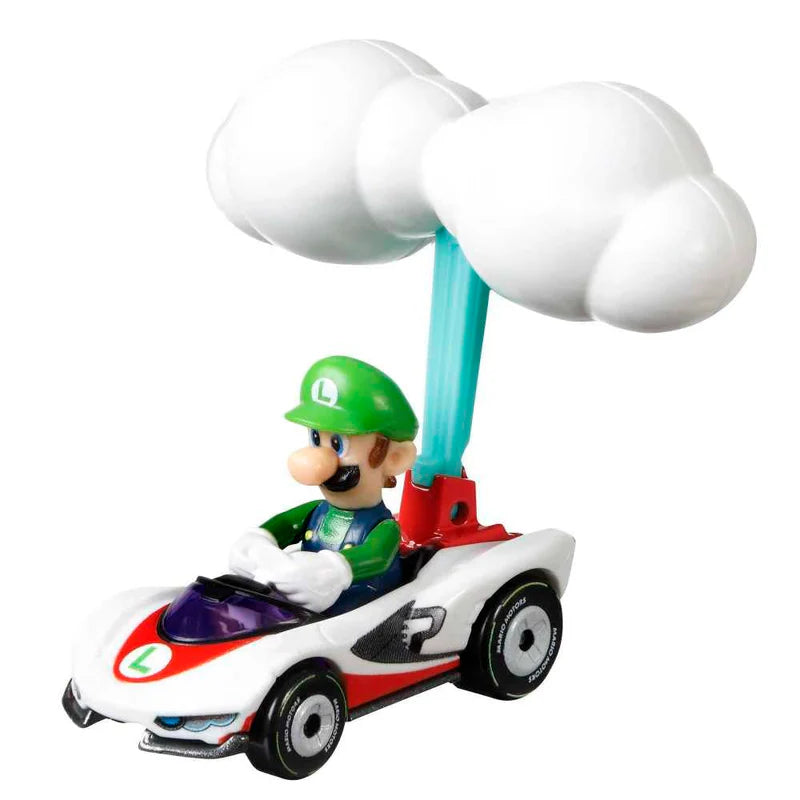 Hot Wheels Mario Kart Luigi P-Wing Cloud Glider – 1:64 Scale Diecast Vehicle