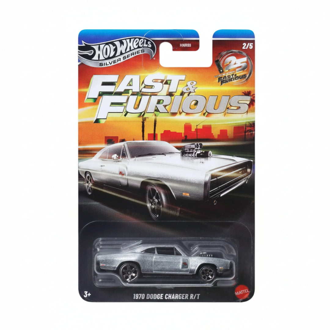 Hot Wheels Fast & Furious Silver Series 5-Pack Die-Cast Car Collection | 1:64 Scale Toy Cars for Kids & Collectors