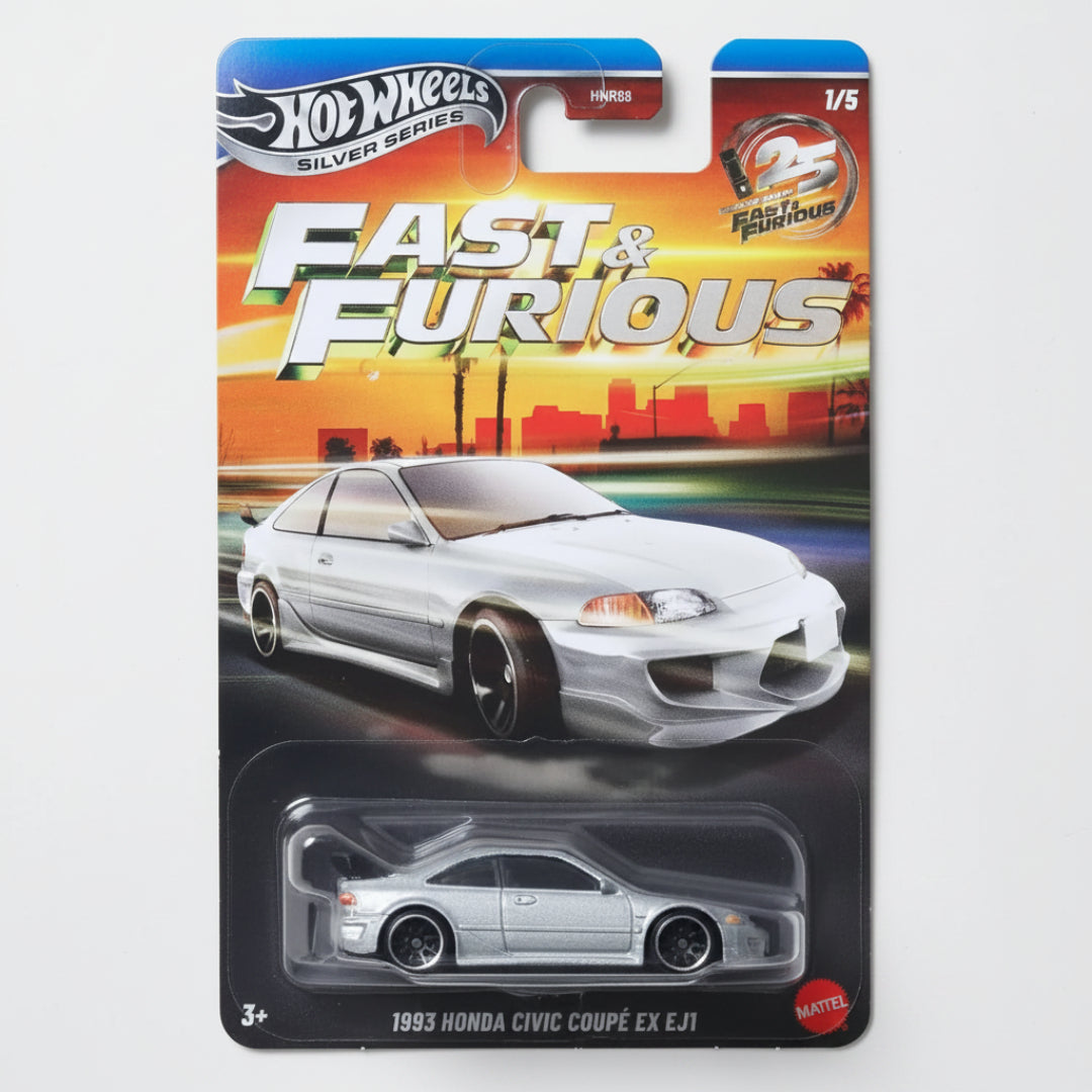 Hot Wheels Fast & Furious Silver Series 5-Pack Die-Cast Car Collection | 1:64 Scale Toy Cars for Kids & Collectors