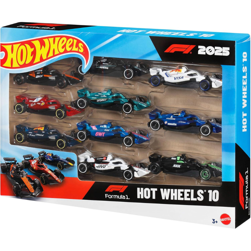 Hot Wheels Formula 1 2026 10-Pack Diecast Cars Set | 1:64 Scale Official F1 Collection