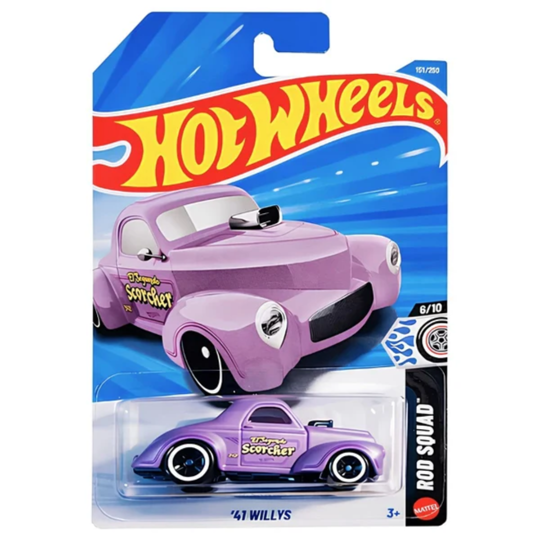  Hot Wheels Imported ’41 Willys Rod Squad 1:64 Die-Cast Car – 2026