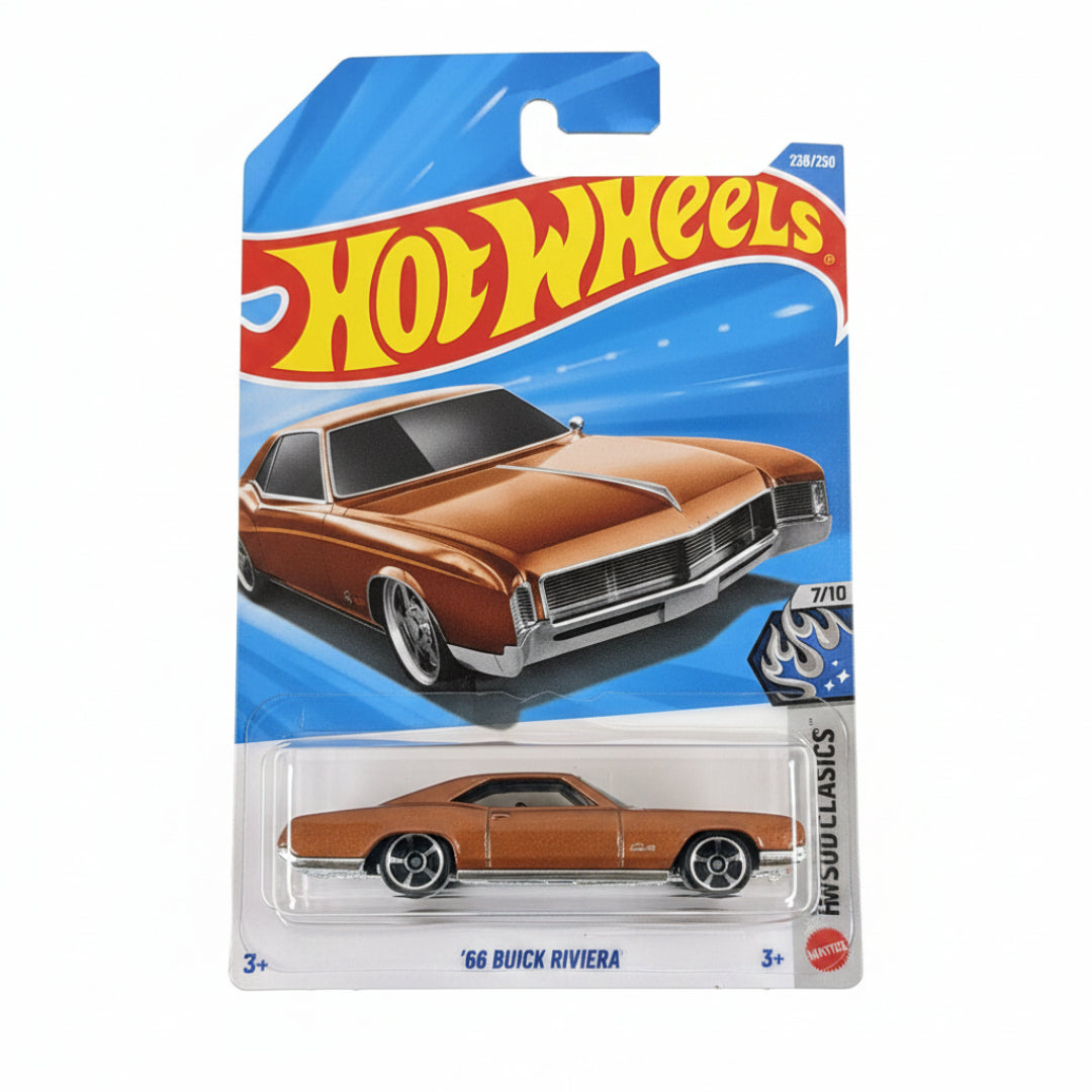 Hot Wheels Imported ’’66 Buick Riviera Brown 1:64 Diecast Model Car