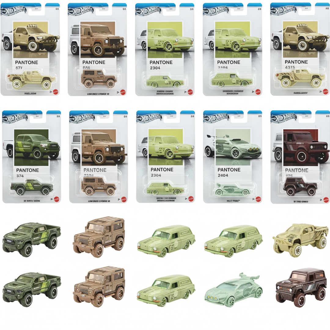 Hot Wheels Imported Pantone Silver Series Mix 2 Set of 10 – 1:64 Die-Cast Model Cars