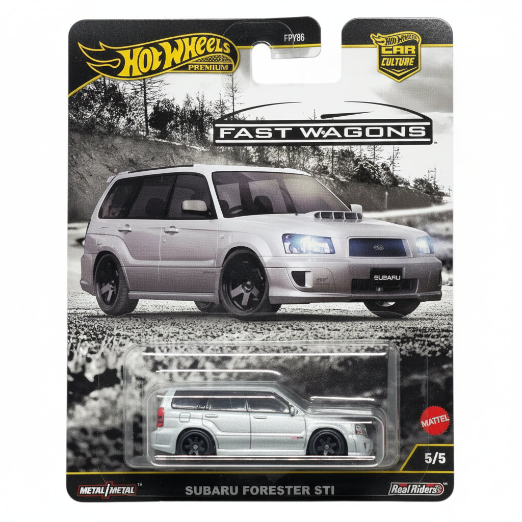 Hot Wheels Imported Premium Car Culture Fast Wagons Subaru Forester STI 1:64 Die-Cast Model Car