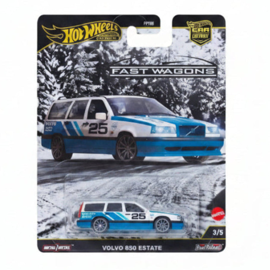 Hot Wheels Imported Premium Car Culture Fast Wagons Volvo 850 Estate 1:64 Die-Cast Model Car