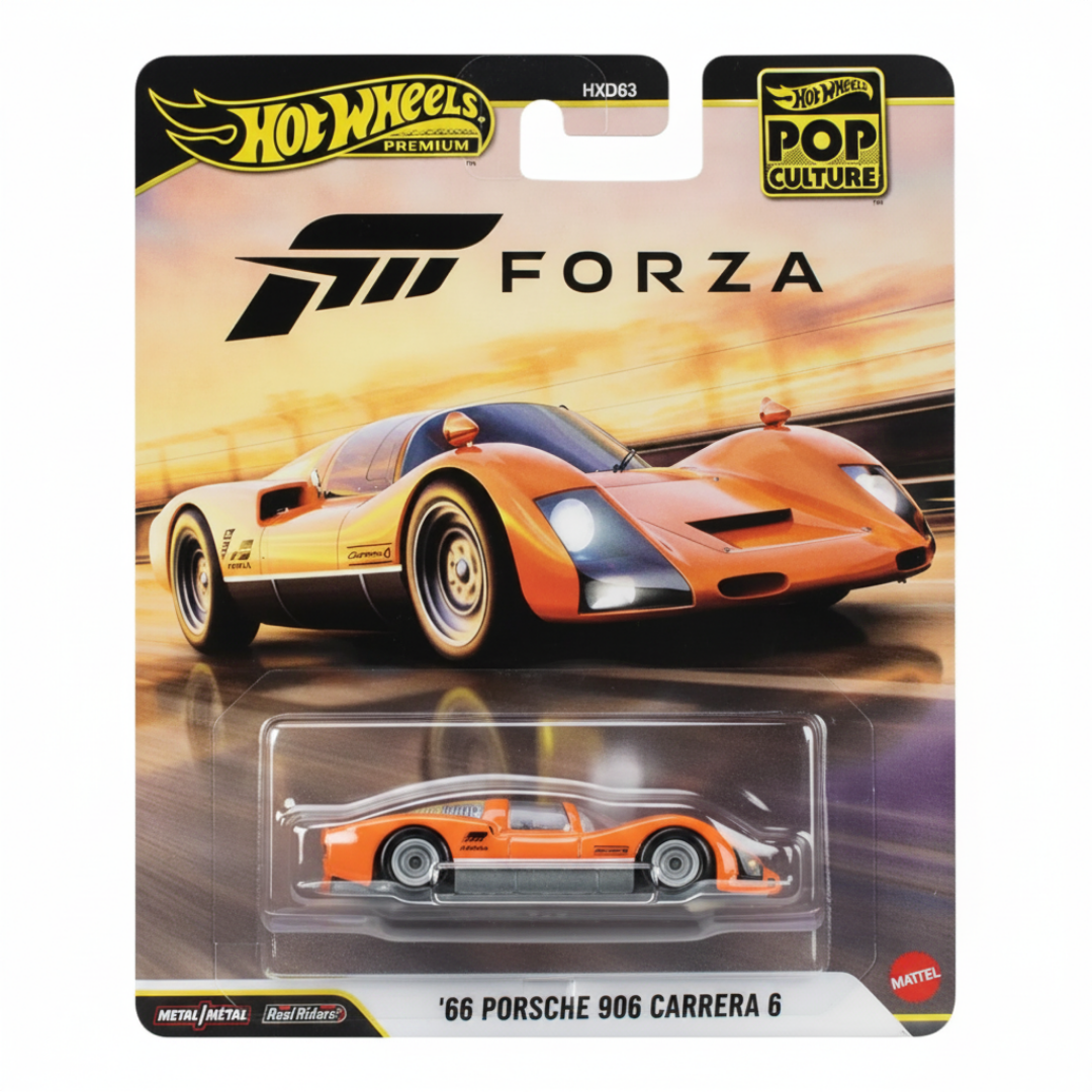 Hot Wheels Imported Premium Pop Culture Forza '66 Porsche 906 Carrera 6 1:64 Diecast Model