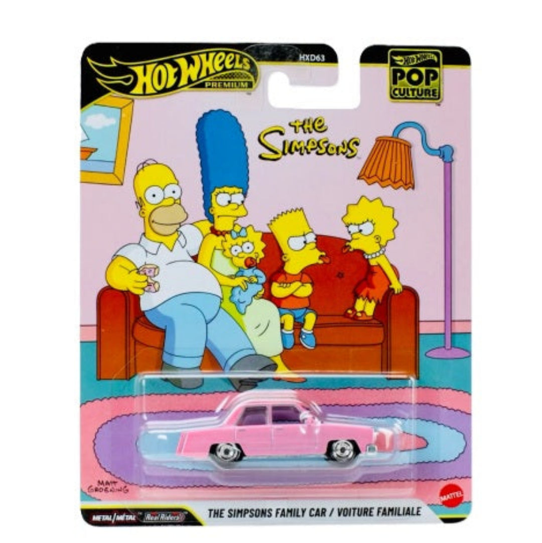 Hot Wheels Imported Premium Pop Culture The Simpsons Family Car 1:64 Diecast Model