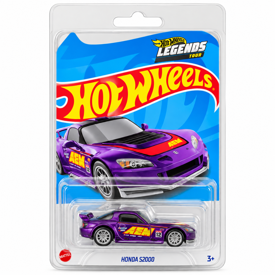 Hot Wheels Legends Tour Honda S2000 1:64 – Rare Purple AEM Edition With Blister