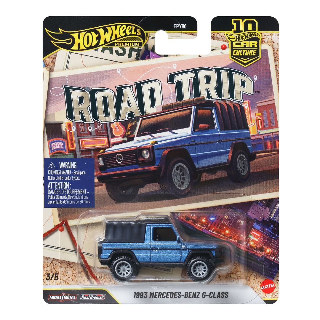 Hot Wheels Premium Imported 1993 Mercedes-Benz G-Class – Car Culture Road Trip 1:64 Scale