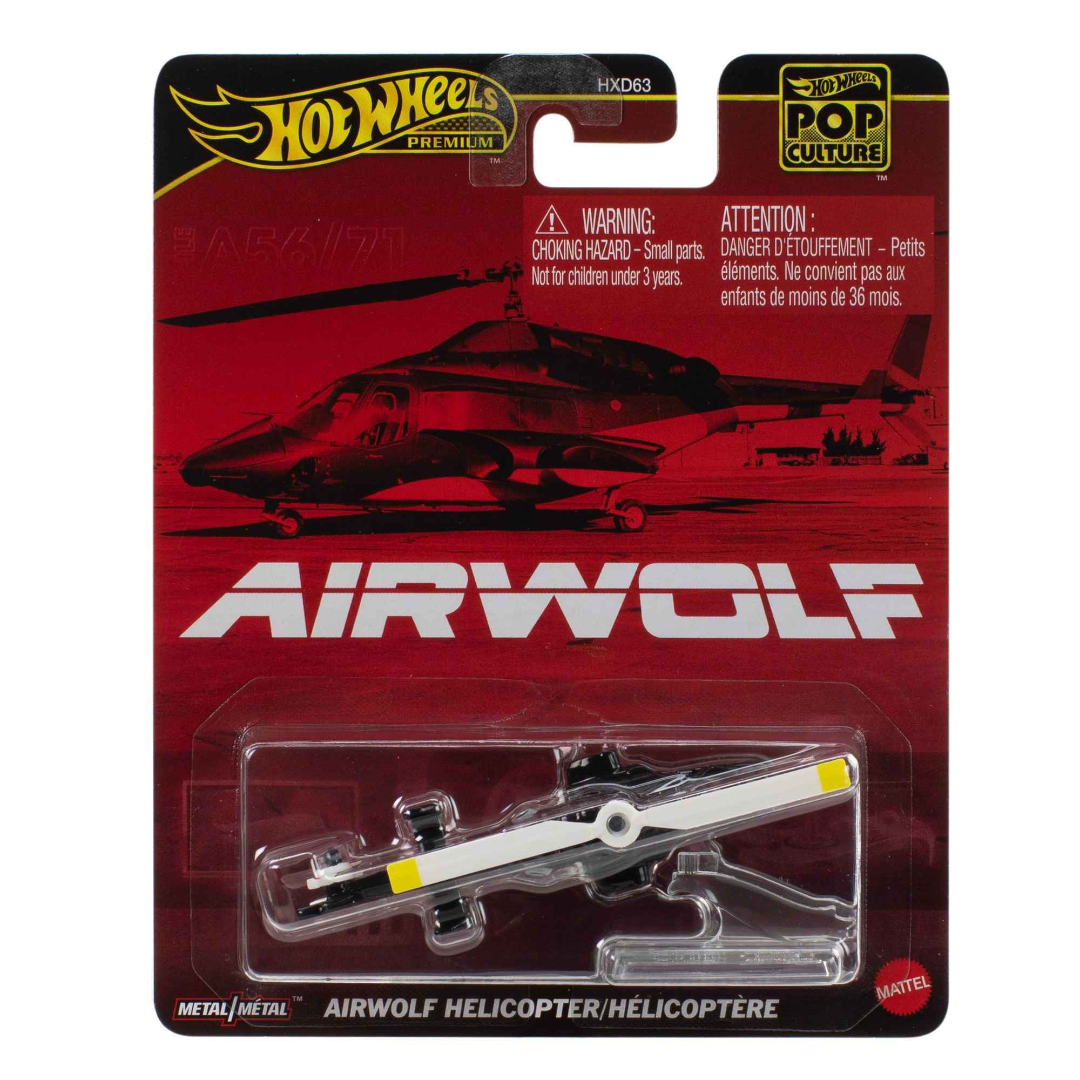Hot Wheels Premium Imported Pop Culture Airwolf Helicopter – Diecast Collectible 1:64 Scale