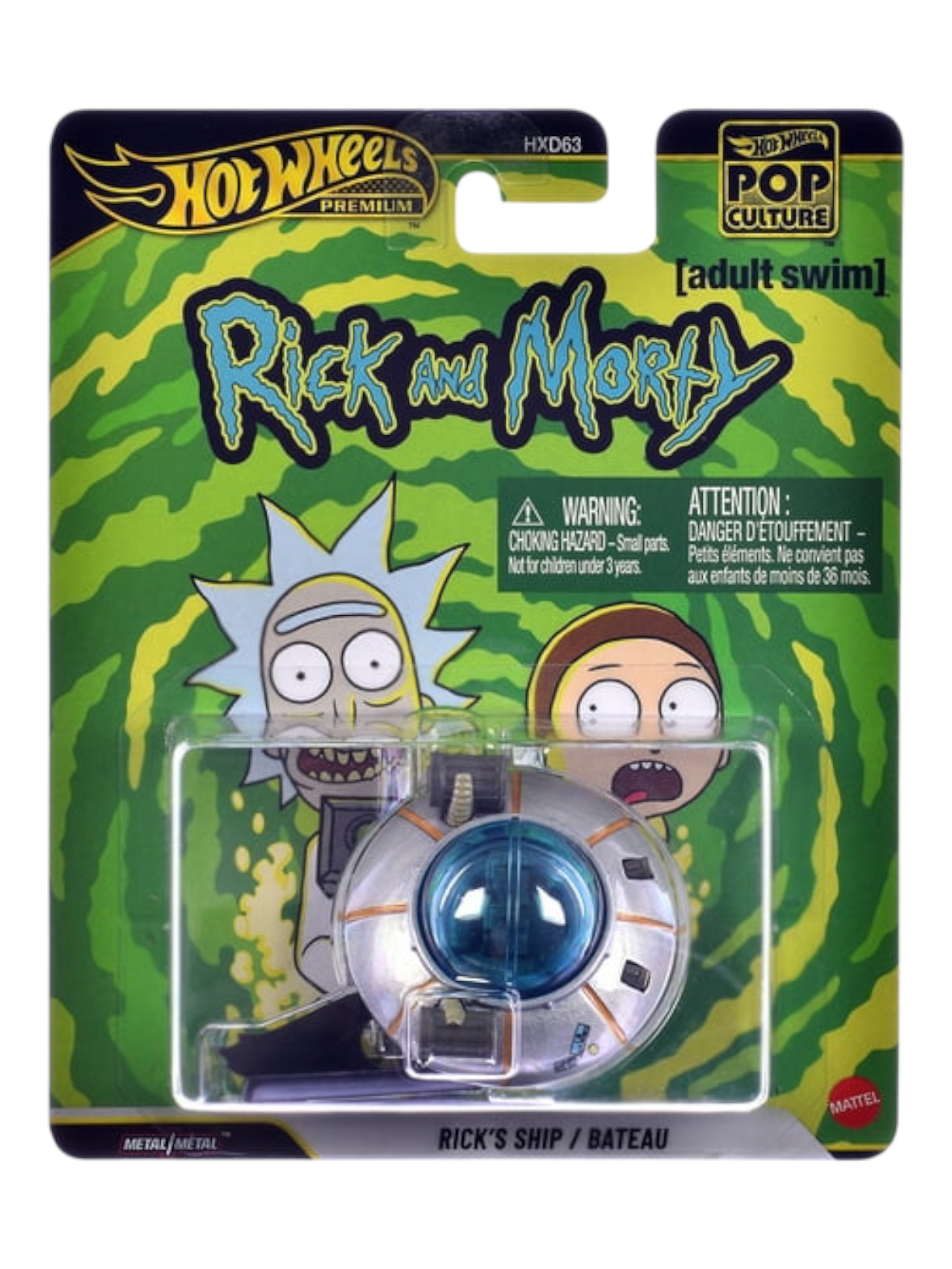 Hot Wheels Premium Pop Culture Rick and Morty – Rick’s Ship / Bateau (1:64 Die-Cast)