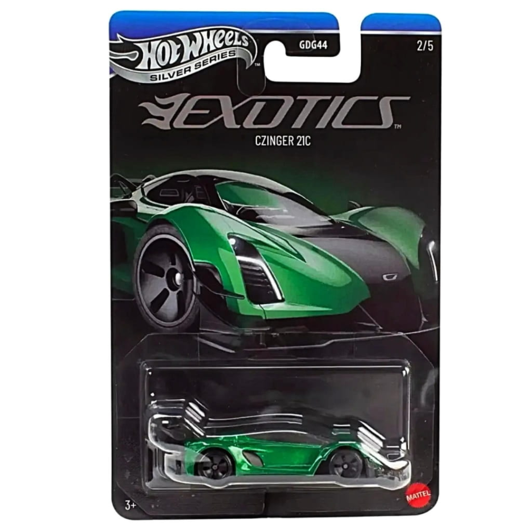Hot Wheels Silver Series Czinger 21C 1:64 Die-Cast Model Car – Green