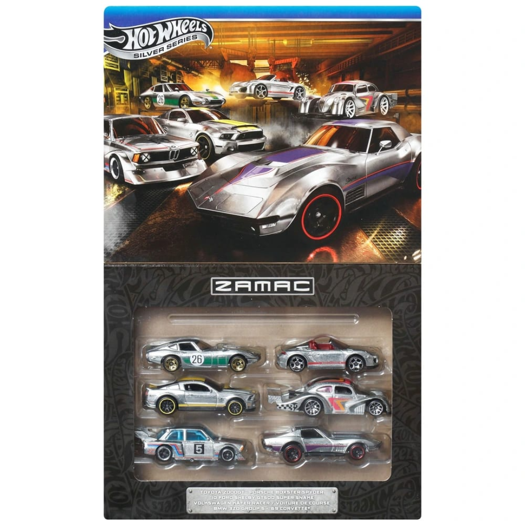 Hot Wheels Silver Series ZAMAC 6-Car Die-Cast Set
