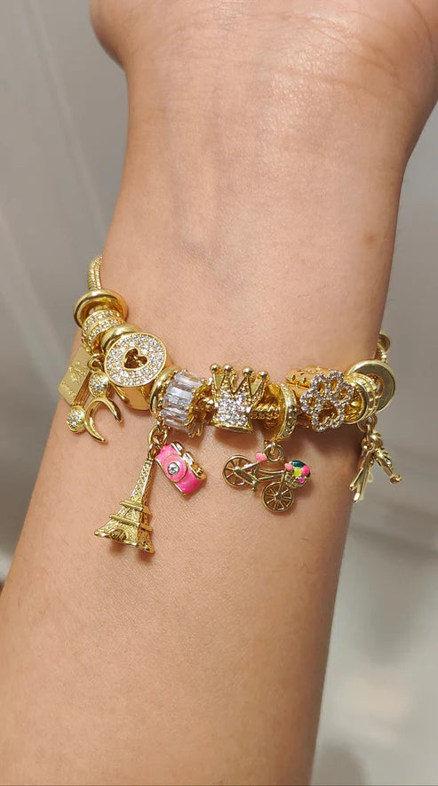 Customized Charms Bracelet (Select From Drop Down Menu)