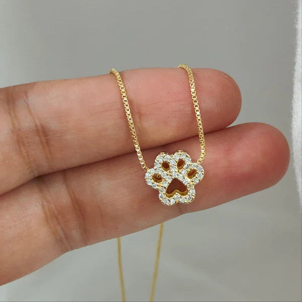 Paw Print Pendant Necklace