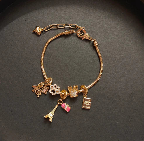 Customized Charms Bracelet (Select From Drop Down Menu)