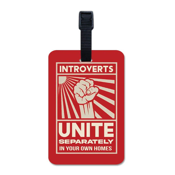 Introverts Unite Luggage Tag