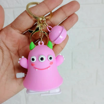 Cute Monster Windup Silicon Keychain With Bagcharm (Choose From Drop Down Menu)