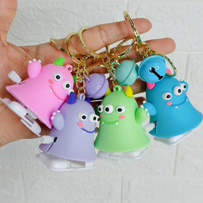 Cute Monster Windup Silicon Keychain With Bagcharm (Choose From Drop Down Menu)