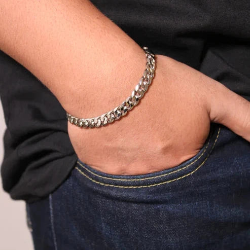 Miami Cuban Link Mens Bracelet - Available in 2 Sizes and 2 Colours (Select From Drop Down Menu)