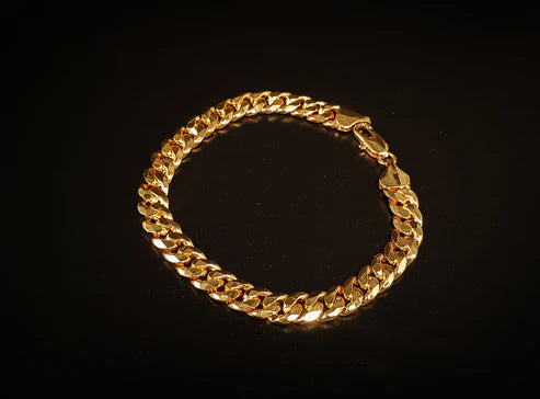 Miami Cuban Link Mens Bracelet - Available in 2 Sizes and 2 Colours (Select From Drop Down Menu)