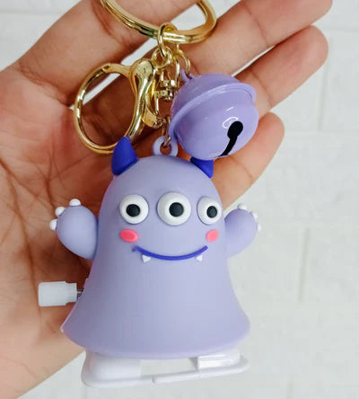 Cute Monster Windup Silicon Keychain With Bagcharm (Choose From Drop Down Menu)