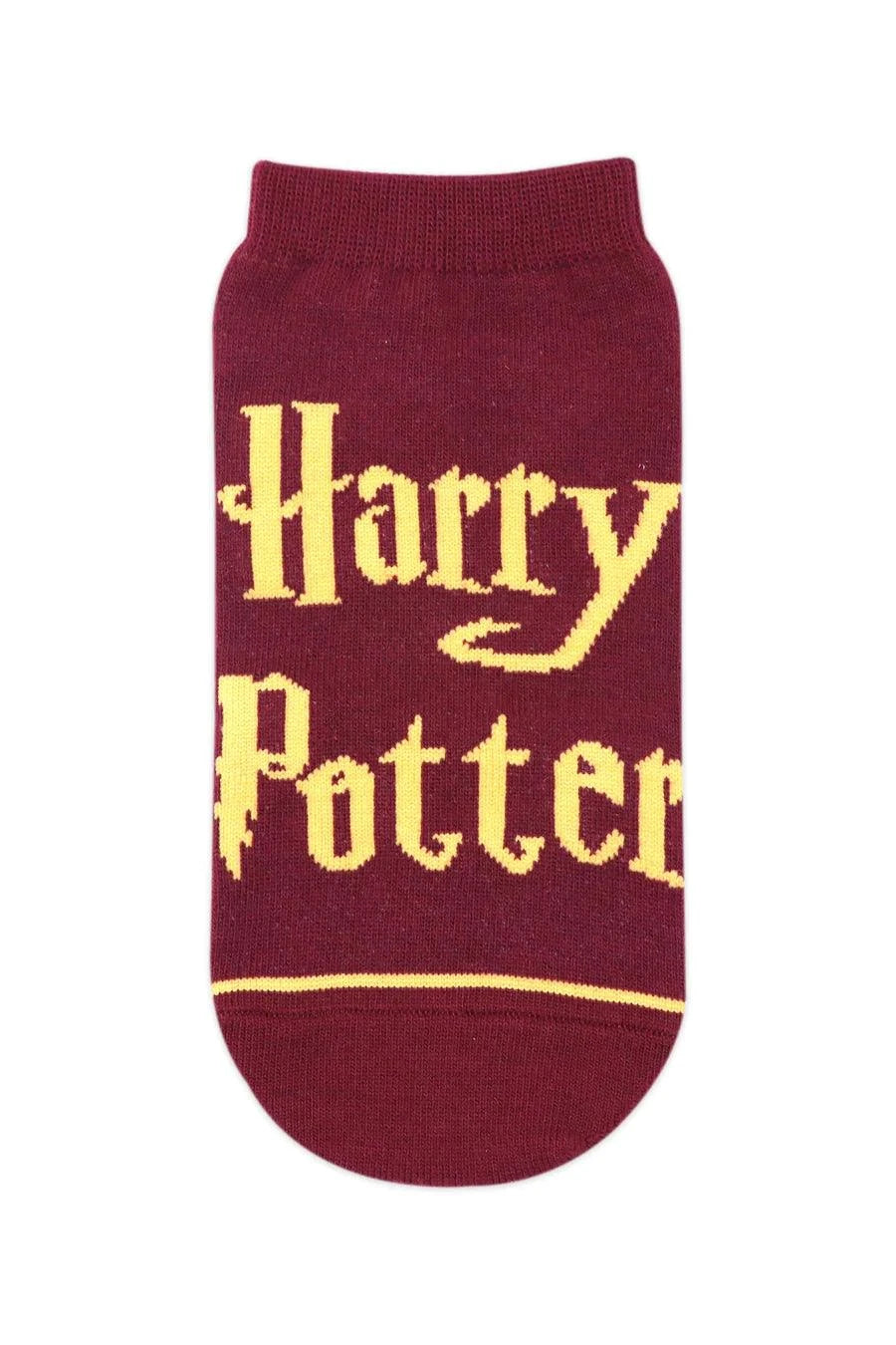 Harry Potter Potter 07 & Harry Potter Logo Lowcut Socks For Women ( Pack Of 2 Pairs/ 1U) - Maroon - ThePeppyStore