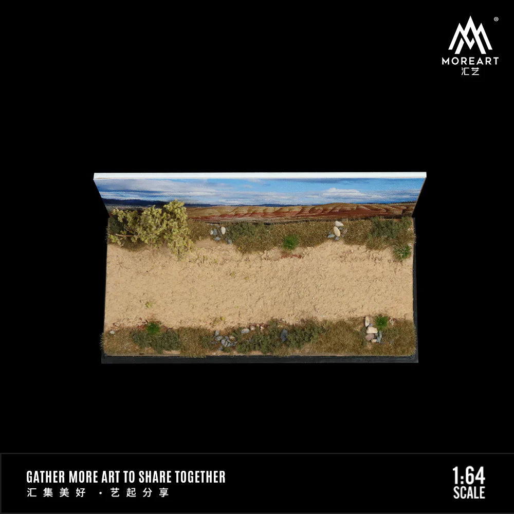 MoreArt Rough & Rugged Hill Diorama Display Scene – 1:64 Scale Off-Road Display Base for Diecast Cars