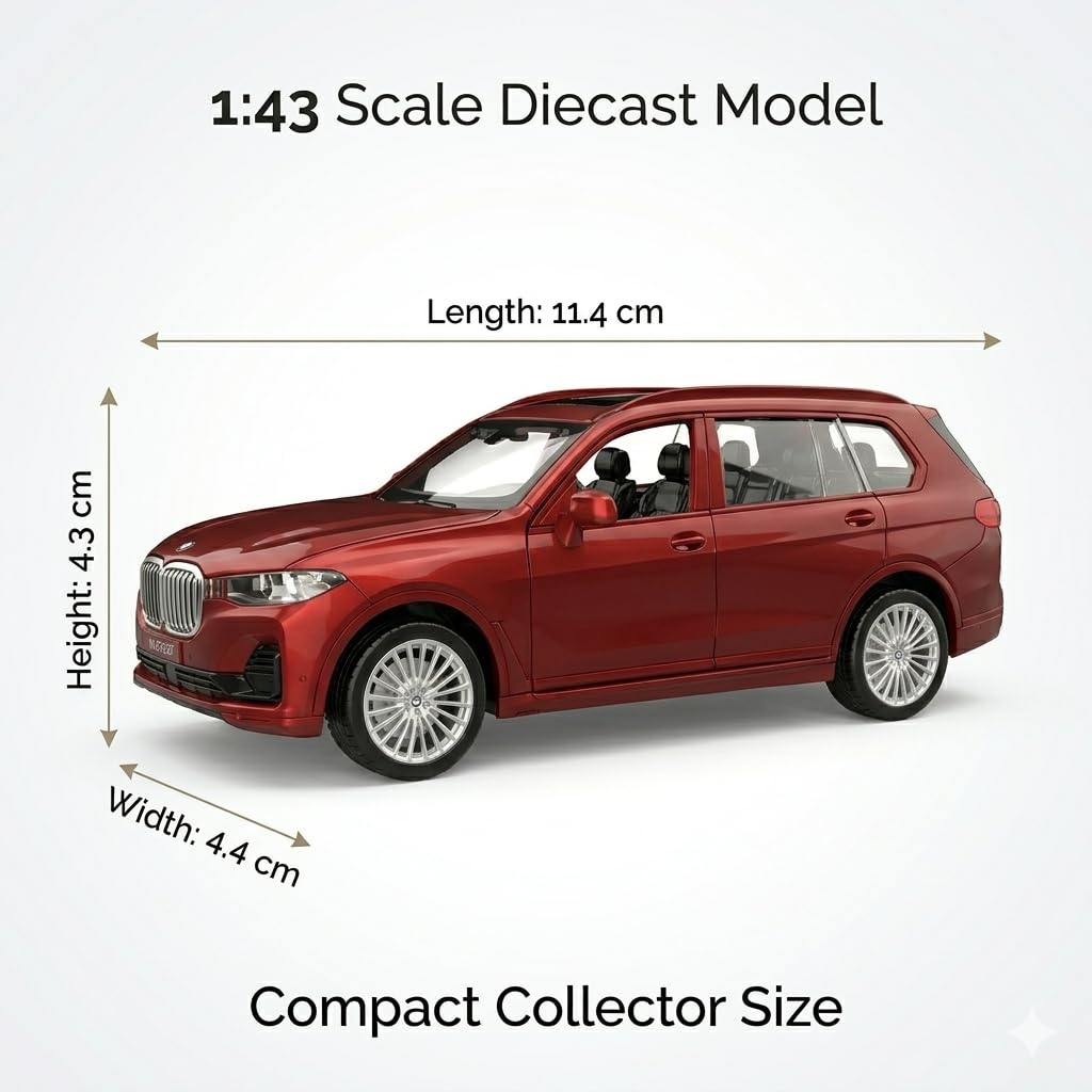 Imported BMW X7 1:43 Scale Diecast Metal Car Model | Officially Licensed