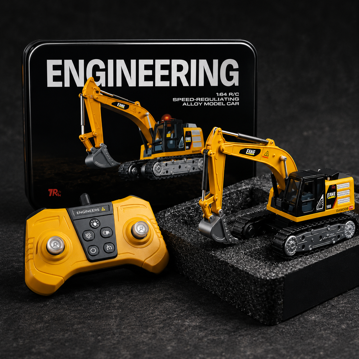 Remote Control Engineering 1:64 Remote Control Alloy Construction Vehicle ( Set of 3)
