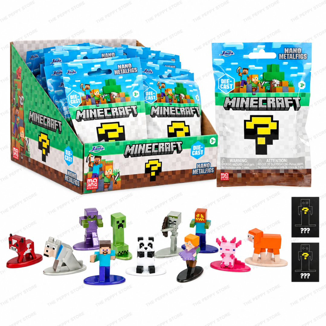 Jada Toys Minecraft Nano Metalfigs Mystery Blind Pack – 1 Random Figure